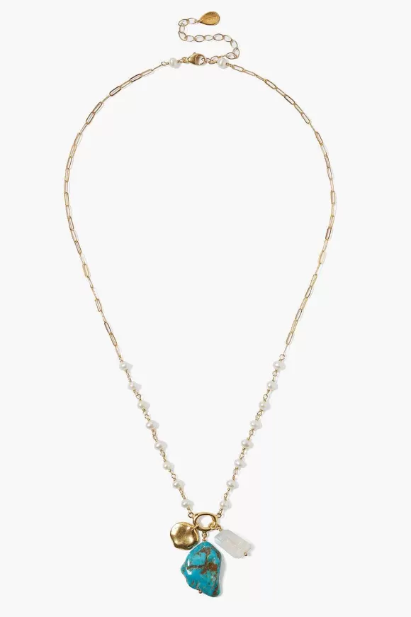 Chan Luu Tulum Charm Necklace White Pearl Mix Flash Sale