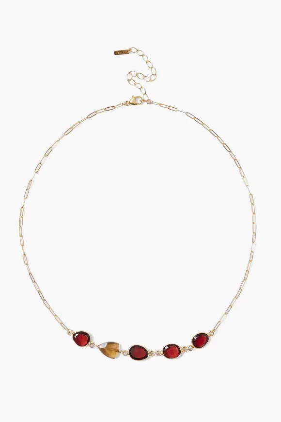 Chan Luu Valencia Necklace Garnet Mix New