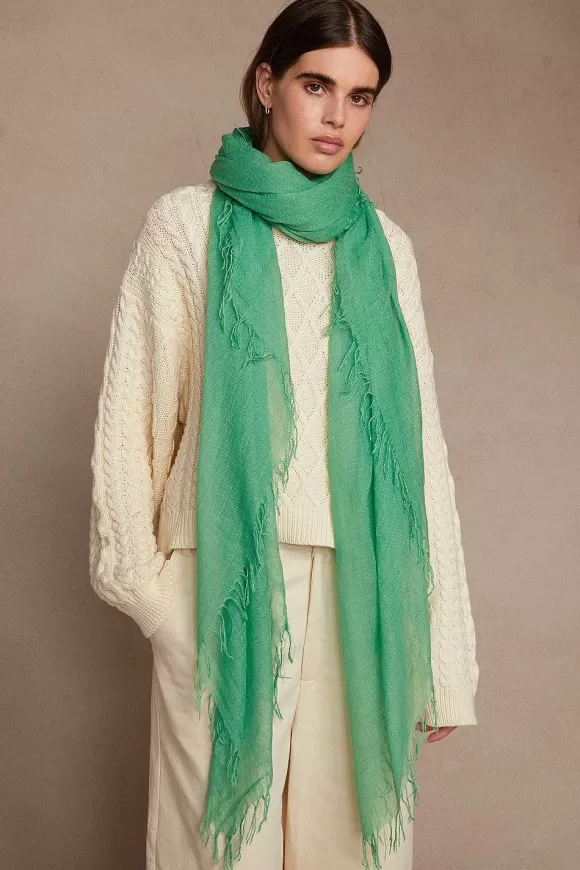 Chan Luu Vibrant Green Cashmere And Silk Scarf Best