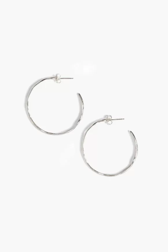 Chan Luu Wave Hoop Earrings Silver Cheap