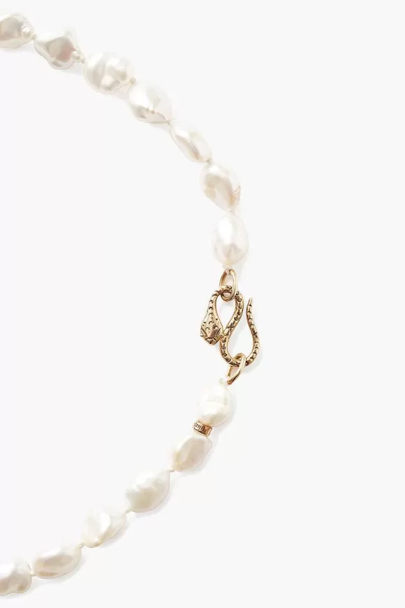 Chan Luu White Keshi Pearl Cobra Necklace Cheap