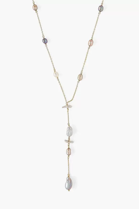 Chan Luu Willow Necklace Grey Mix Outlet