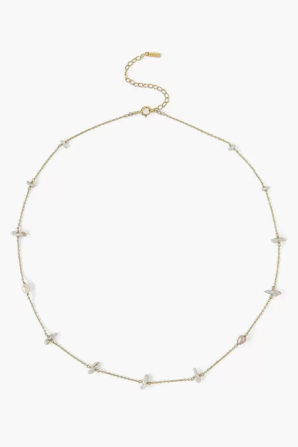 Chan Luu Willow Short Necklace Grey Mix Clearance