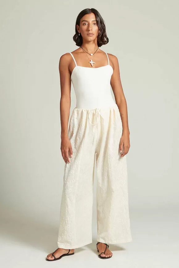 Chan Luu Wisteria Embroidered Pant Natural Shop