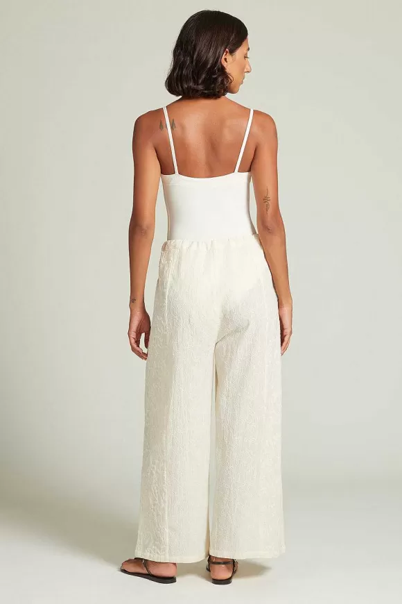 Chan Luu Wisteria Embroidered Pant Natural Shop