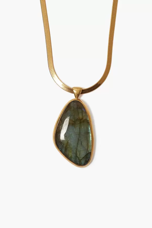 Chan Luu Yasmine Necklace Gold Labradorite Cheap