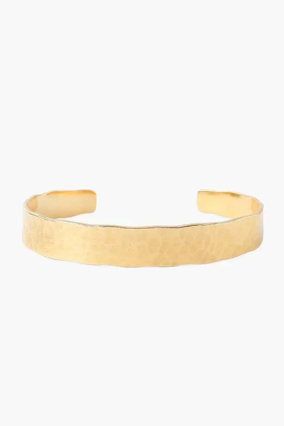 Chan Luu Yellow Gold Hammered Cuff Fashion